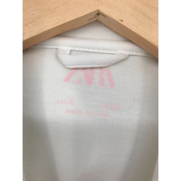 Zara Kids Toddler Girls "Just Be Wonderful" White Hoodie | Size 8 | Front Zipper - Picture 3 of 9